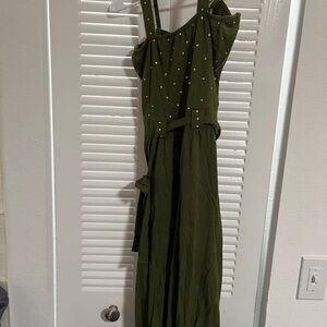 Kelle pantsuit dance costume with rhinestones